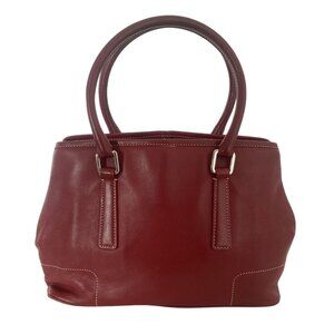 Vintage Coach Hamptons Red Leather Satchel Tote 7755